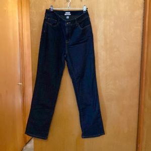LL Bean flannel lined jeans.